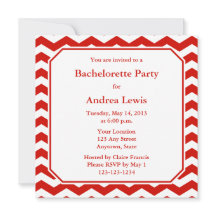Invitation Red Bachelorette Party / Faire-part