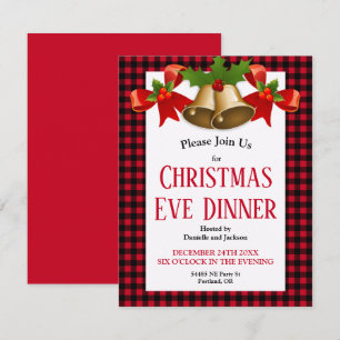 Invitation Red Buffalo Plaid