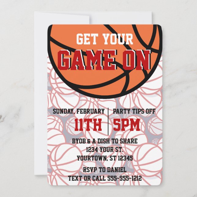 Invitation Red College Basketball Watch (Devant)