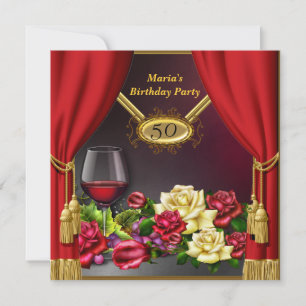 Invitation Red curtain Invitation