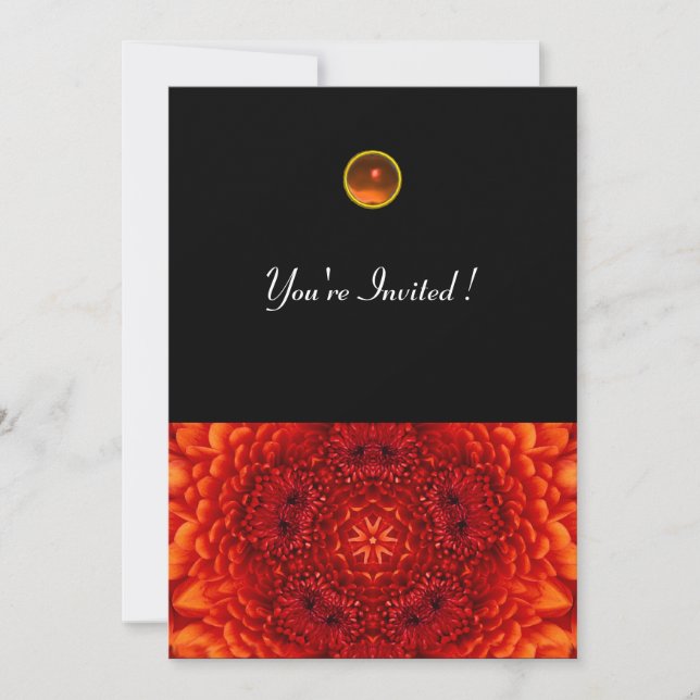 Invitation RED DAHLIA, AGATE noir clair (Devant)