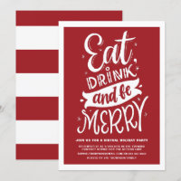 Red Eat Drink and Be Joyeux Noël virtuel