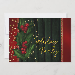 Invitation Red Green Corporate Holiday Party