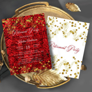 Invitation Red Love Parti de la retraite Rose turque Invitati