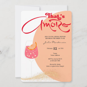 Invitation Red & Peach Fuzz C'est une fête de Fête des mariée