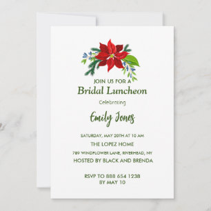 Invitation Red Poinsettia, Dîner nuptial