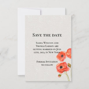 Invitation Red Poppies