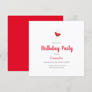 Invitation Red Poppy