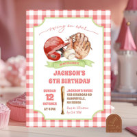 Red Preppy Baseball Swing sur Anniversaire