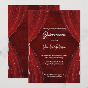 Invitation Red Quinceanera