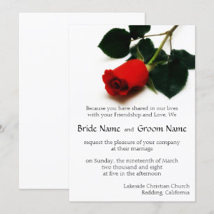 Invitation Red Rose