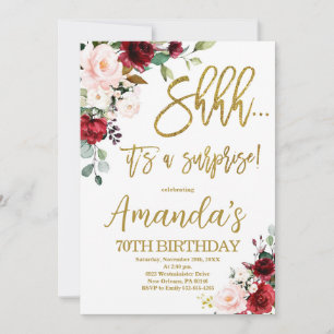 Invitation Red Roses, Chut c'est un anniversaire surprenant