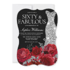 Red Roses Diamond Gown Noir 60e fête d'anniversair