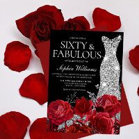 Red Roses Diamond Gown Noir 60e fête d'anniversair