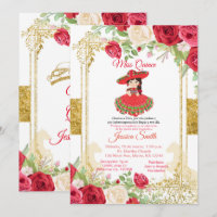 Red Roses & Gold Miss Quinceaña Mexicaine