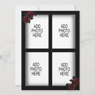 Invitation Red Roses Iron Gate Goth Ajouter Quatre Images