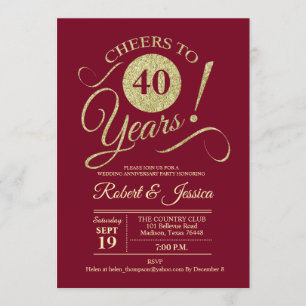 Invitation Red Ruby à XV Mariage