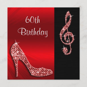Invitation Red Stiletto & Treble Cleft 60e anniversaire