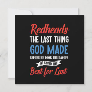 Invitation Redhead Sont Les Meilleurs Cheveux Rouge Ginger Re