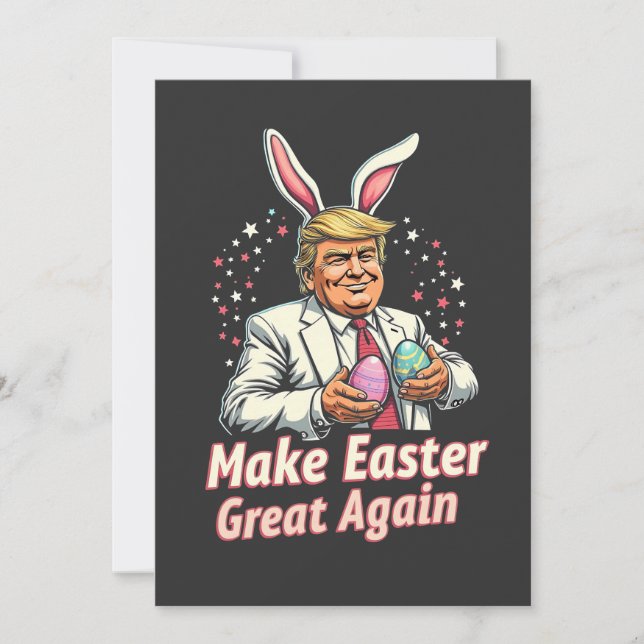 Invitation Refaire Pâques à nouveau Pâques Trump Œufs  (Devant)