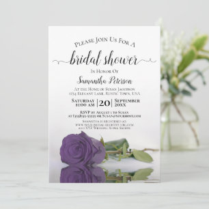 Invitation Reflet Amethyst Purple Rose Fête des mariées