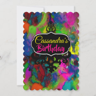 Invitation Réflexions colorées (Plus d'options) - RSVP /