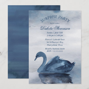 Invitation Réflexions des lacs   Dusty Blue Swan Surprise Par