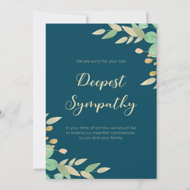 Invitation Réflexions paisibles encadrées vert feuillu Sympat (Devant)