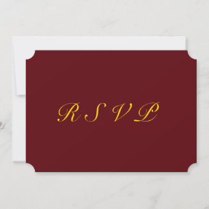 Invitation Regal RSVP : Burgundy & Gold Edition
