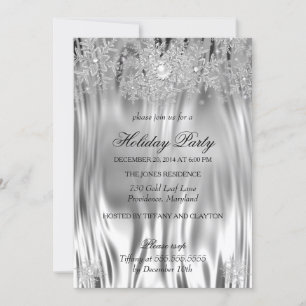 Invitation Regard métallisé argent Noël Pays des merveilles F