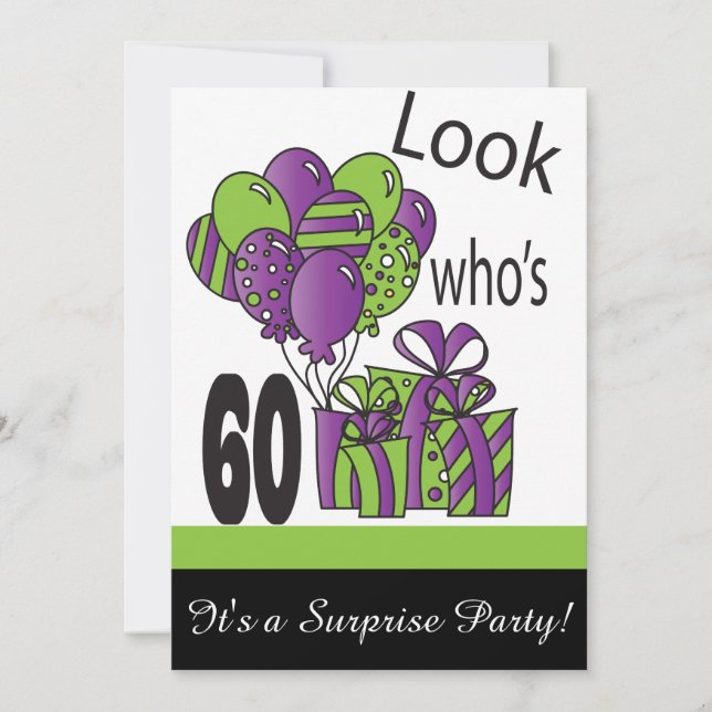 Invitation Regarde qui a 60 ans| 60e anniversaire (Devant)