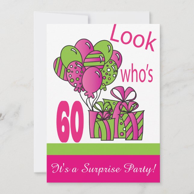 Invitation Regarde qui a 60 ans| 60e anniversaire (Devant)
