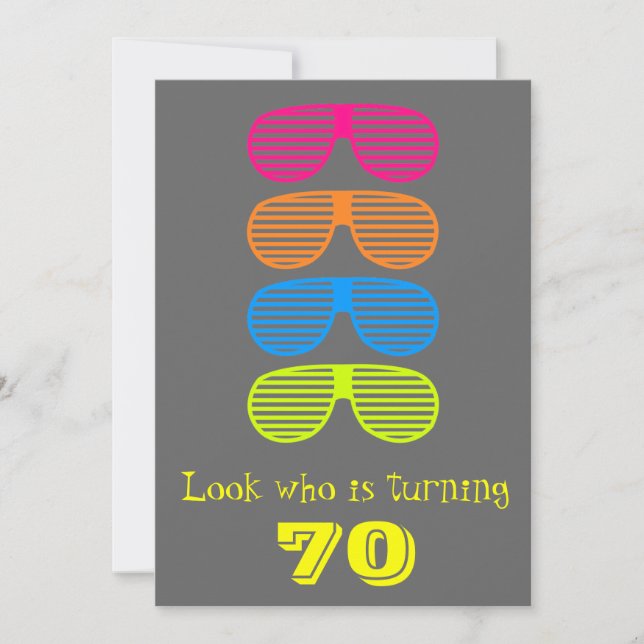 Invitation Regarde qui tourne les 70 ans (Devant)
