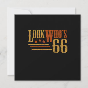 Invitation Regardez Qui 66 Ans Funny 66e Anniversaire Cadeau