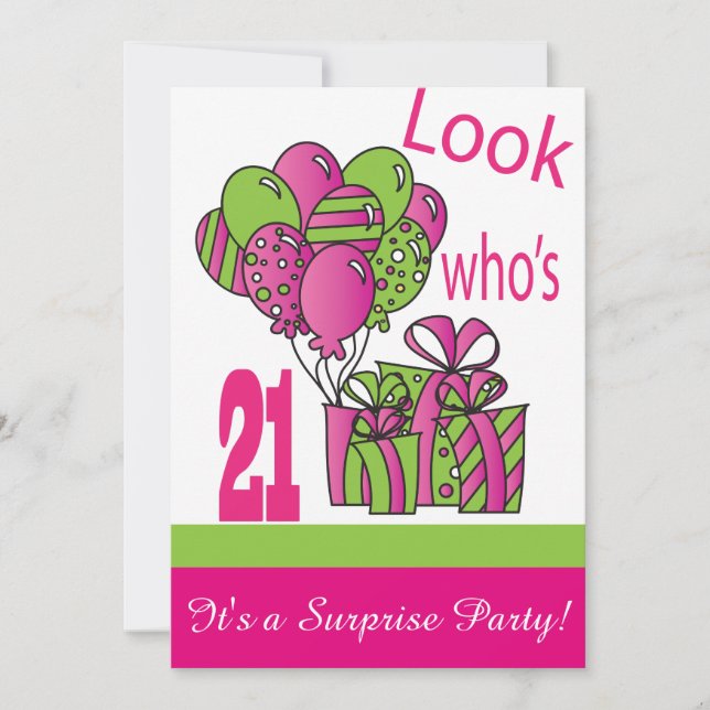 Invitation Regardez qui a 21 ans | Anniversaire 21 ans (Devant)