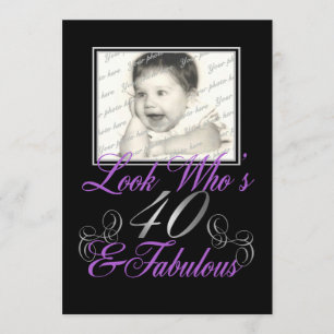 Invitation Regardez qui a 40 ans et fabuleux