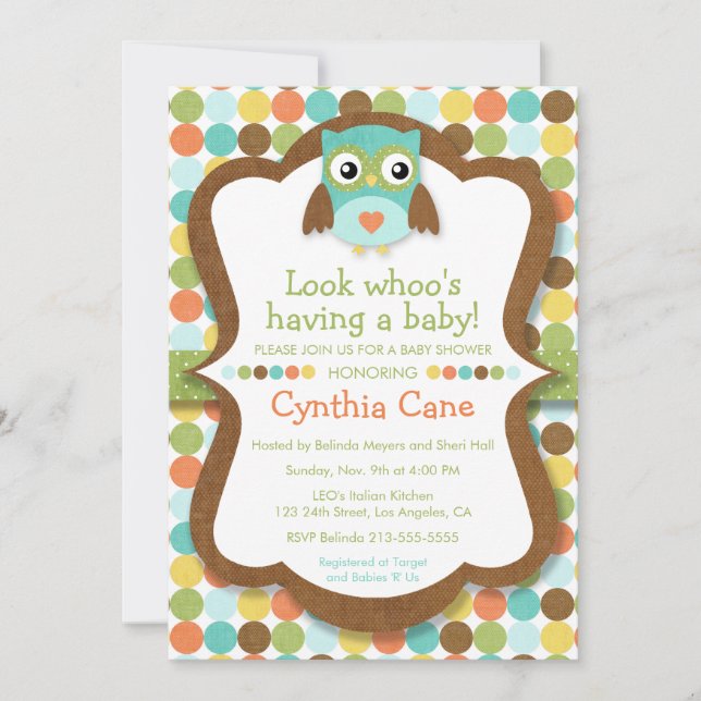 Invitation Regardez qui a un bébé - Baby shower de garçon de  (Devant)