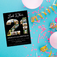 Regardez qui est 21 Photo Collage signe 21e annive