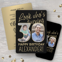 Regardez qui est 30 Black & Gold Anniversaire Part