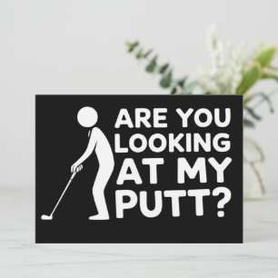 Invitation Regardez-Vous Mon Amant de Golf Putt Cadeau de Gol