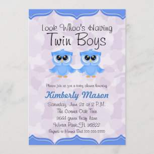 Invitation Regardez Whoo ayant l'invitation jumel de baby