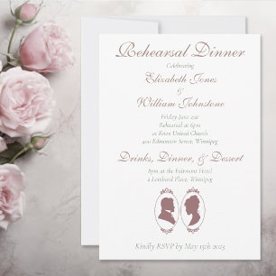 Invitation Regency Bridgerton Rose Roses Cameos