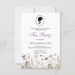 Invitation Regency Garden Fête d'anniversaire
