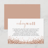 REGINA Rose Gold Glam Sequins Wwing Well Card