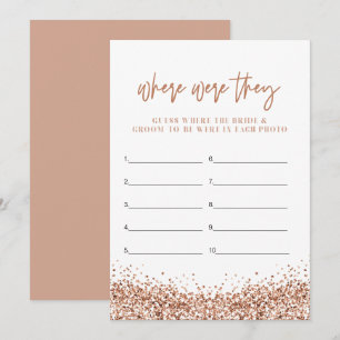 Invitation REGINA Rose Gold Où Étaient-Ils Fêtes des mariées