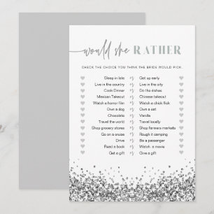 Invitation ReGINA Silver Sequins Voudrait Elle Plutôt Jeux De