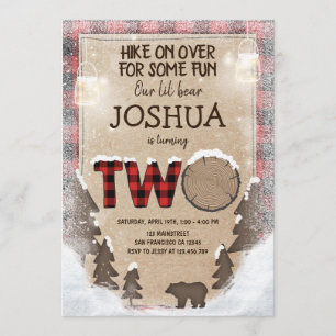 Invitation Région boisée d'invitation d'anniversaire de