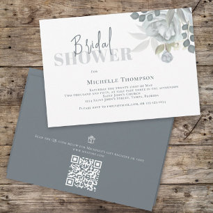 Invitation Registre cadeau de code QR simple Fête des mariées