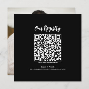 Invitation Registre de Mariage numérisable de code QR minimal