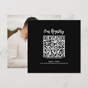 Invitation Registre de mariage scannable par code QR minimal 